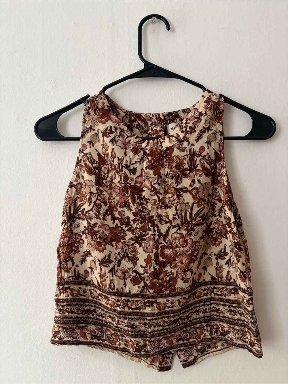 Arnhem Floral Button up back tank top